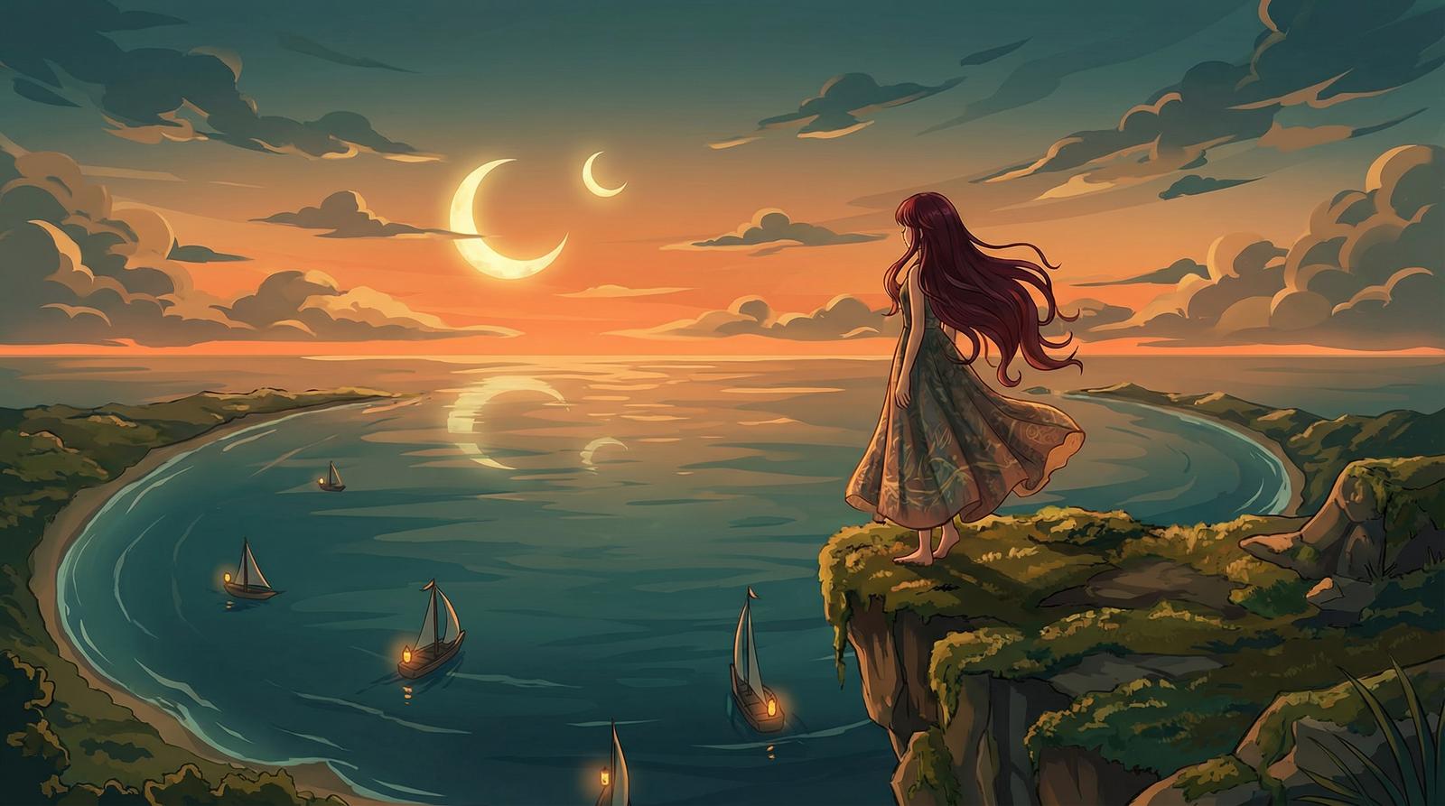 蘑菇视频原创动漫短片-月湾少女